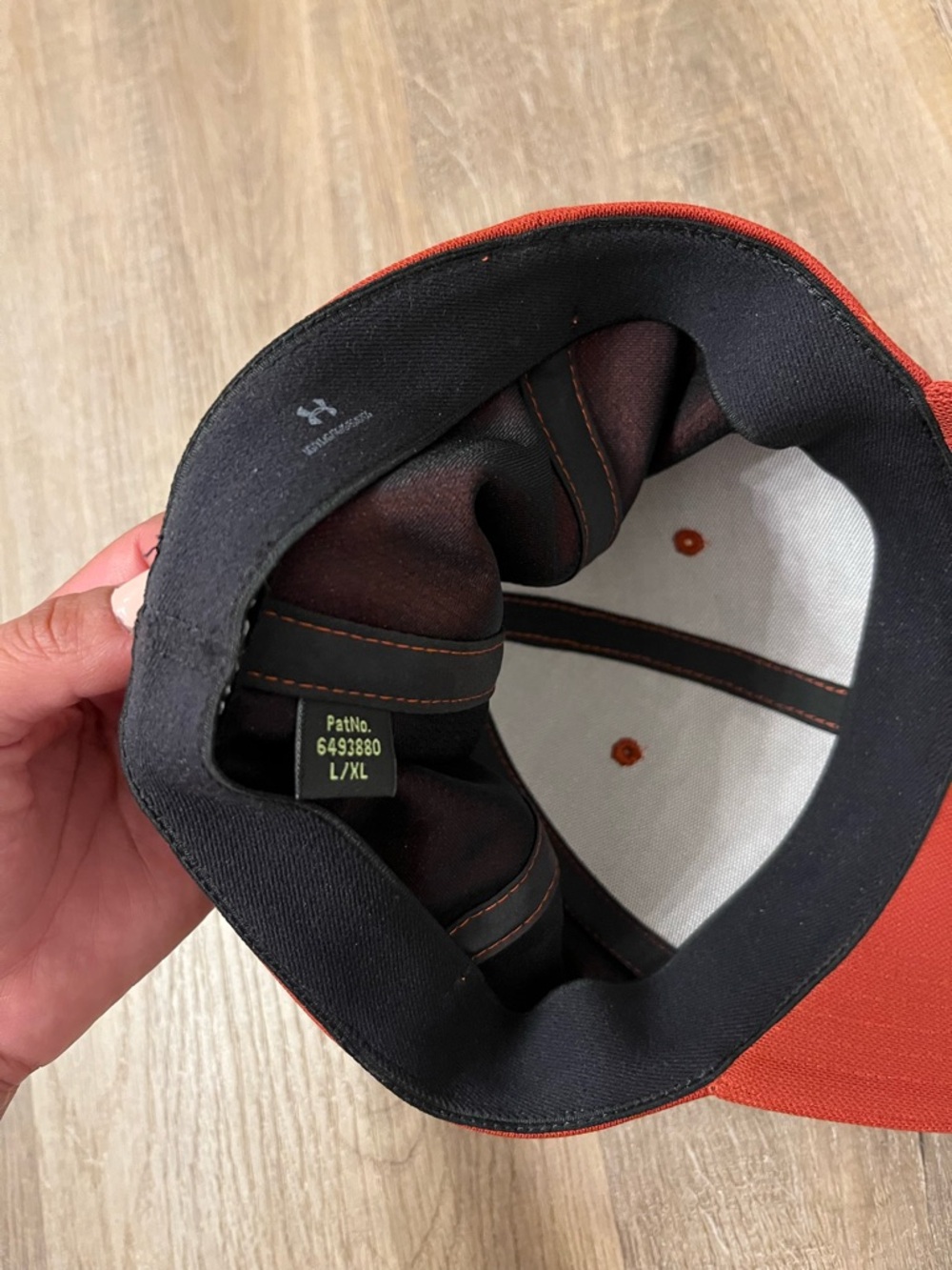 Under Armour Kids Two-Pack Baseball Caps in White and Rust - Picture 5 of 8
